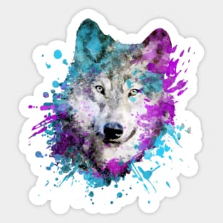 Dramabite Watercolor wolf Sticker